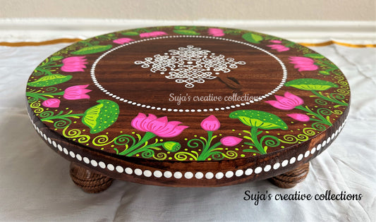 Hand painted Kolam Chowki / Manai / Peeta